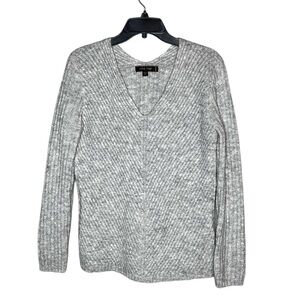 Love Tree Gray Ribbed V-Neck Sweater